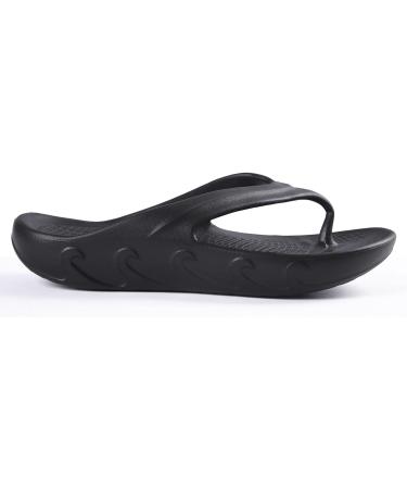 UNIQWETO Comfort Flip Flops with Arch Support for Men and Women - 14 Women/12 Men - Black - Buy Online on GoSupps.com