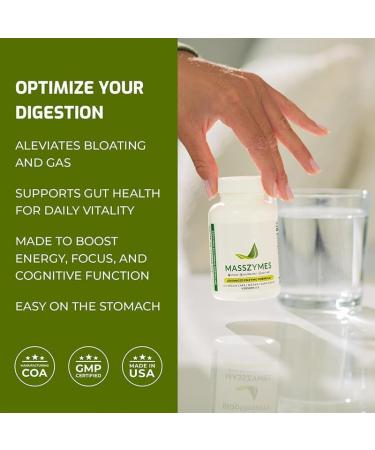 MassZymes - Enzymes digestives compl tes pour la sant intestinale - Soulagement des ballonnements pour hommes et femmes v g talien sans OGM - Buy Online on GoSupps.com