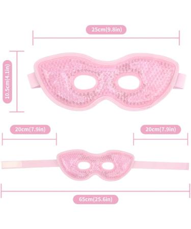 NEWGO Cooling Eye Mask Reusable Hot Cold Therapy Gel Eye Mask with Soft Plush Relief for Puffy Eyes Dark Circles Migraine Headache Sinus Pain - Pink - Buy Online on GoSupps.com