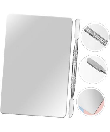 Gatuida Palette de Maquillage Professionnelle Acier Inoxydable avec Spatule Palette M langeur pour Nail Art Fond de Teint Cosm tique Portable pour Salon et Usage Personnel - Buy Online on GoSupps.com