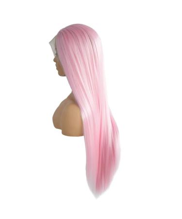 Shop Ladies Long Pink & White Brazilian Straight Wigs - 50s to 80s Curly Party Hair - Buy Online on GoSupps.com