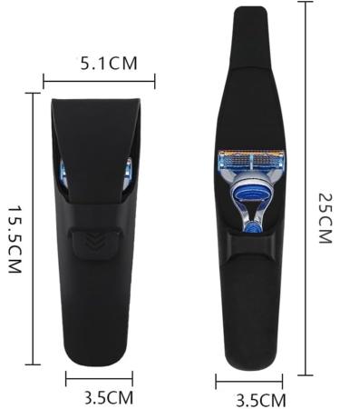 1 Pack Razor Case Silicone Waterproof Razor Holder Shaver Case Portable Travel Razor Proector Case Travel Razor Organizer Cover for Travel Black - Buy Online on GoSupps.com