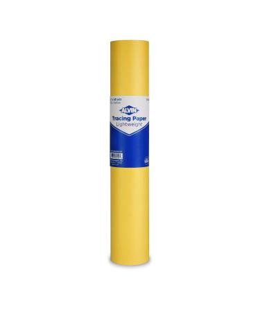 ALVIN 55Y-G Lightweight Tracing Paper Roll, Yellow, Suitable with Ink, Charcoal, Felt Tip Pen, for Sketching or Detailing - 12 inches x 50 Yards, 1-inch Core 12" - Buy Online on GoSupps.com