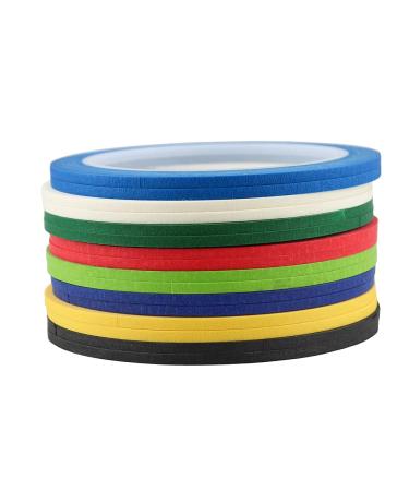 Paper Masking Tape for Painting & Drawing & DIY Nail Art & Pattern Making Draping Tape 0.3cm x 16 Rolls