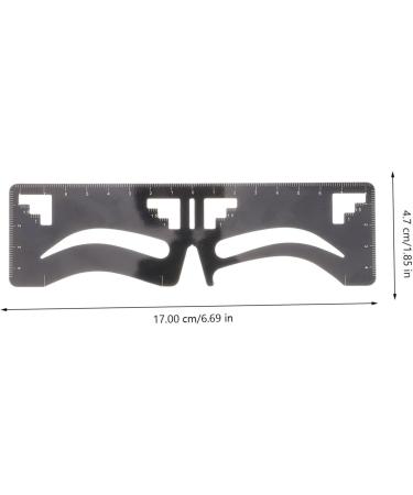 KALLORY 2pcs Stickers Glass Ashtray Eyebrow Drawing Tool Eyebrow Guide Stencil Sticky Ruler European Style - Buy Online on GoSupps.com