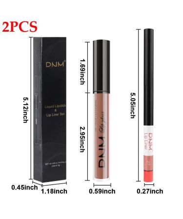 Brown Nude Liquid Matte Lipstick and Lipliner Set - Waterproof 24 Hour Wear Lip Stain Gift for Girls and Women - 0.35 Fl Oz (Pack of 1) - Buy Online on GoSupps.com