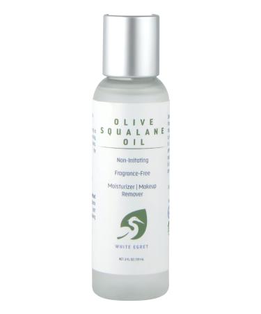 White Egret Olive Squalane Oil with Non-Irritating and Fragrance Free Attributes That Moisturizes and Removes Makeup 2 fl. oz