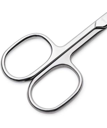 LIVINGO Premium Stainless Steel Manicure Scissors - Multi-purpose Cuticle Pedicure Kit for Nails, Eyebrows, Eyelashes, and Dry Skin - 3.5 inch Curved Blade - A-silver - Buy Online on GoSupps.com