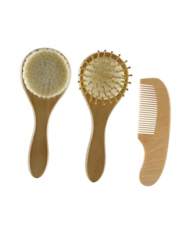 KALLORY Bath Brush Set Newborn Hair Brush Kids Spa Kit Kid Cleaning Set 3pcs Loofah Back Strap Skin Exfoliator Brush Bath Body Brush Baby Hair Brush Comb Newborn Hair Comb Baby Comb Spa