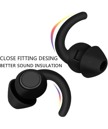 HESND 3 Pairs Ear Plugs for Sleeping - Noise Reduction, Reusable Silicone Earplugs for Study, Snoring, Concerts, Travel - Dark Blue/Black/Green - Buy Online on GoSupps.com