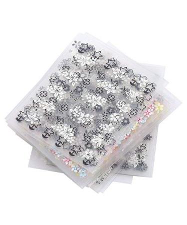 50 Sheets Nail Stickers 3D Flower Nail Art Stickers Decals Decal DIY Decoration Tools
