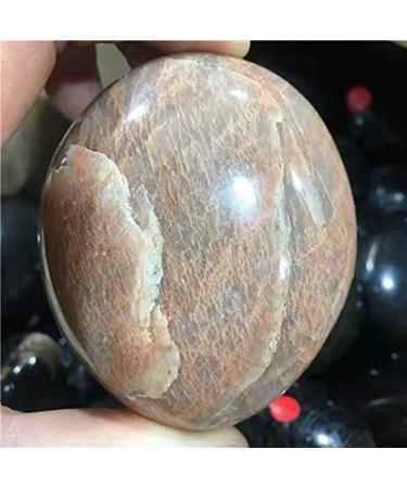 1pc Natural Bulk Crystal Gemstone Orange Moonstone Palm Stones for Home Decoration - Buy Online on GoSupps.com