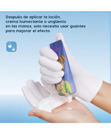 Rovtop White Moisturizing Gloves for Dry Hands/Eczema - 12 Pairs, Medium Size - Buy Online on GoSupps.com