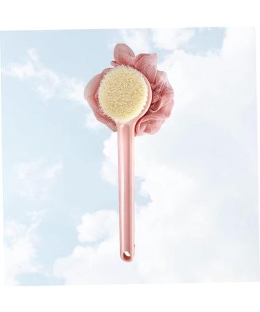 Healeved Bath Scrubber - Pink Handle Bath Brush Shower Sponge - Buy Online on GoSupps.com