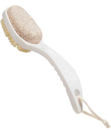 Honhoha Foot Brush and Pumice Stone - Multifunctional Foot Scrubber and Callus Remover for Feet | Comfortable Anti-Slip Bathroom Accessories Gentle Callus Remover for Feet Pumice Stone for Feet White - Buy Online on GoSupps.com