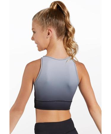 Balera Girls Ombr Crop Top for Dance - Sleeveless Crew Neck, High Support - Watermelon Medium - Buy Online on GoSupps.com