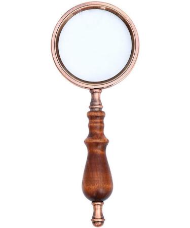 Round 10X 88mm Glass Lens Magenifier Loupe for Reading Books Newspaper Maps Check Coin Insect Rock Map Vintage Wooden Handle Better Life - Buy Online on GoSupps.com
