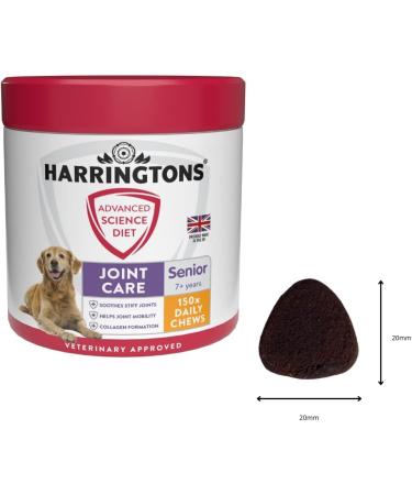 Harringtons Advanced Science Senior Dog Joint Care Supplements 150 Chews - Omega 3, Vitamin C & E for Senior Dogs - Buy Online on GoSupps.com