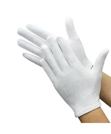 Buystarget 2 Pairs 100% Cotton Gloves White Dermatological Overnight Moisturising Eczema