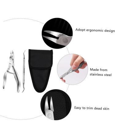 Ipetboom 1 Set Manicure 2-piece Set Trimmer Kit De Manicura Finger Pliers Cuticle Clippers Toenail Manicure Tool Nail Pliers for Home Pedicure Pliers Stainless Steel Household - Buy Online on GoSupps.com