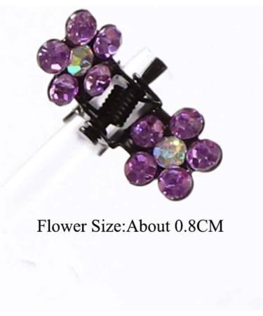 Shop Forcest 12-Piece Mini Rhinestone Flower Hair Clips for Girls & Women - White Metal Hair Grippers & Baby Hairpins - Buy Online on GoSupps.com