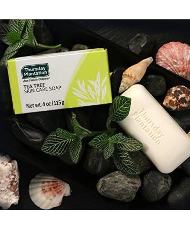 Thursday Plantation Tea Tree Bar Soap - Gentle Cleansing Bar for Shower Bath Skin Care and Hygiene - Mild Skin Care - Nourishing & Refreshing for Daily Routine - Beauty Wash - All Skin Types - 115g - Buy Online on GoSupps.com