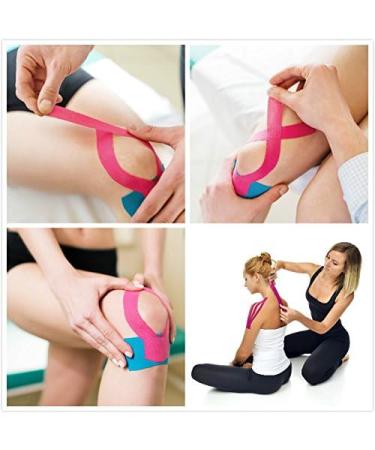 GIWIL 2 Packs Medical Kinesiology Athletic Sport Tape Original Cotton Elastic Kinesiology Theraeputic Tape TAPE PRO Synthetic Elastic Kinesiology Best Aid For Recovery & Muscle Support 4 Colors 5m x 5cm Blue - Buy Online on GoSupps.com