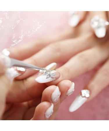 3D Nail Charms Set - 10 Metal Nail Art Accessories with Crystal Rhinestones & Butterfly Pendants - Buy Online on GoSupps.com