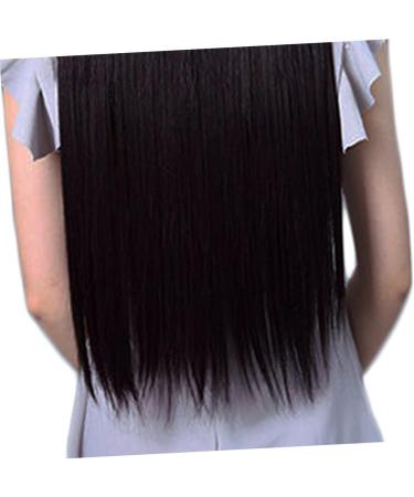 Ipetboom Piece Long Straight Hair Wig Long Straight Hair Extensions Straight Wigs Hair Clips for Extensions Hair Extensions Clip in High Temperature Wire Miss Hairpin Natural 80X15CM Black - Buy Online on GoSupps.com