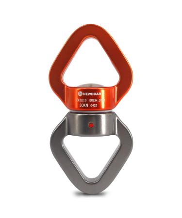Newdoar Swing Swivel 30kn CE-certified Rotator Swing Spinner Micro Swivel Device for Swing Aerial Dance/Yoga/Swing/hanging hammock/climbing silver orange