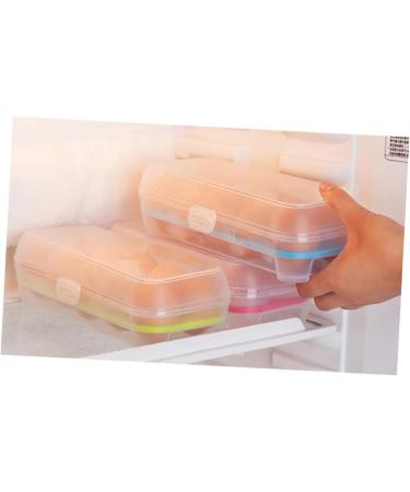2pcs 10 Eggs Egg Organizer Fridge Egg Drawer for Refrigerator Egg Holder Container Camping re-usable Green 24.5*10.5*7cm - Buy Online on GoSupps.com