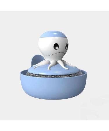 Soap Dishwashing Brush Press to Add Liquid for Cleaning Kitchen and Washing Dishes Suitable for Sinks Pots and Pans Cleaning Brush Tool (light blue)