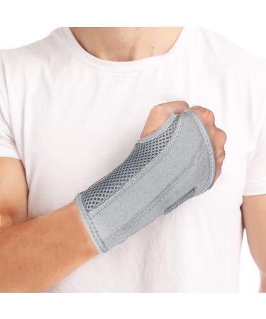 NuCamper Carpal Tunnel Wrist Brace for Men/Women - Pain Relief, Night Sleep Support, Compression Sleeve - Adjustable Straps for Tendonitis, Arthritis - Gray (Small/Medium) - Buy Online on GoSupps.com