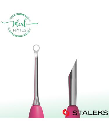 STALEKS UNIQ PQ-11/2 Double Manicure Instrument with Silicone Grip (Ring + Hoof Sticks) - Buy Online on GoSupps.com