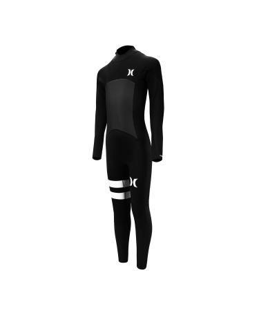 Hurley Kids Wetsuit - Fusion 302 3/2MM Youth Full Wetsuit with Back Zip - Glued and Blindstitched Neoprene Full Body Wet Suit for Kids 10