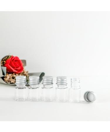 5ml Clear Plastic Bottle with Aluminium Screw Cap - 100pcs | Ideal for Travel & Storage | Durable & Lightweight - Buy Online on GoSupps.com