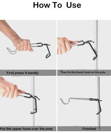 Wejjue 2Pack Stainless Steel Camping Lantern Hook Hanger Stand - Non-Slip Lamp Hanger for Camping - Buy Online on GoSupps.com