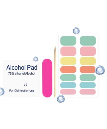 Gel Nail Polish Stickers Long-Lasting Self-Adhesive Nail Polish | Personal Care Products for Manicure Spa Summer Home Travel Bridal Daily Life Vacation Grooming Party Wedding