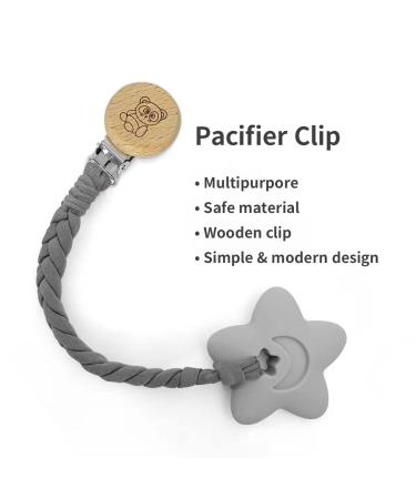 PandaEar 6 Pack Handmade Braided Cotton Pacifier Holder Clips - Unisex Baby Binky Straps for all Pacifiers and Teethers - Buy Online on GoSupps.com