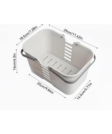 Dajidafu Shower Basket - Multifunctional Plastic Cleaning Bag with Handle for Bath Linen and Laundry | White Dormitory Accessories - Buy Online on GoSupps.com
