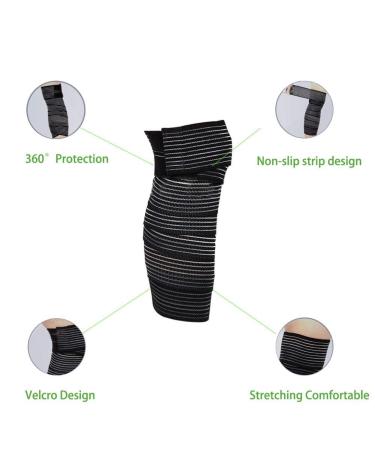 SOYATER Tendon Support Strap | Extra Long Elastic Knee Brace for Plantar Fasciitis Joint Pain & Swelling - Ideal for Squats Basketball Running & Tennis (180cm - Buy Online on GoSupps.com