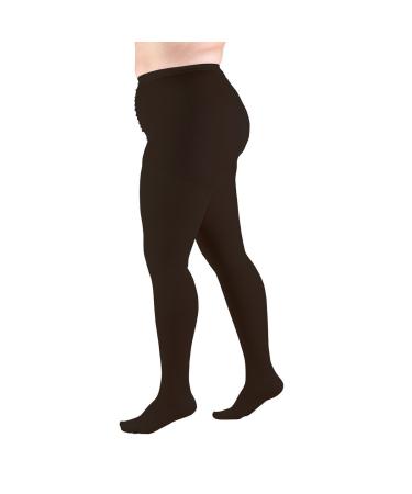 Truform 20-30 mmHg Compression Pantyhose Plus Size Women's Support Tights Hosiery Black X-Tall Black X-Tall (1 Pair)
