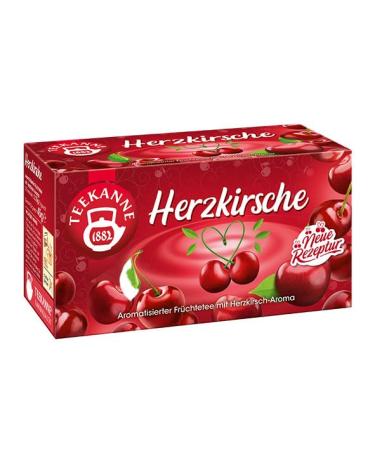 Teekanne Teekanne Herzkirsche Pack of 12 (12 x 20 double-compartment tea bags) | Fruit Tea | Warming Blend | Rainforest