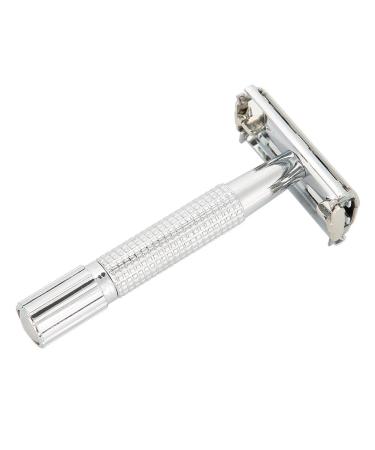 Premium Double Edge Silver Hand Razor for Men - Includes Case | Perfect Beard Grooming Tool - Buy Online on GoSupps.com
