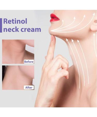 2PCs Retinol Neck Cream | Anti-Aging Moisturizer & Skin-Tightening Collagen Formula for Double Chin - Buy Online on GoSupps.com
