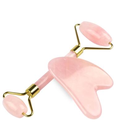 Crystal Roller and Portable Gourd Set for Massage Green Jade Roller Adventure Stone Beauty Accessory 1 Pcs (Color : FM-2 Pink)