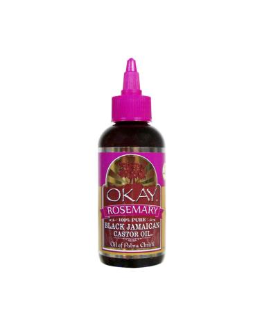 OKAY Black Jamaican Castor Oil with Rosemary 4oz - Nourishing Hair Growth Treatment - Buy Online on GoSupps.com