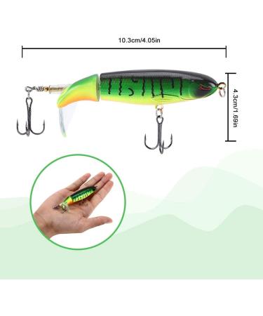 6PCS Bass Whopper Lures Kit - Floating Rotating Tail Topwater Fishing Lures for Bass & Trout - Buy Online on GoSupps.com