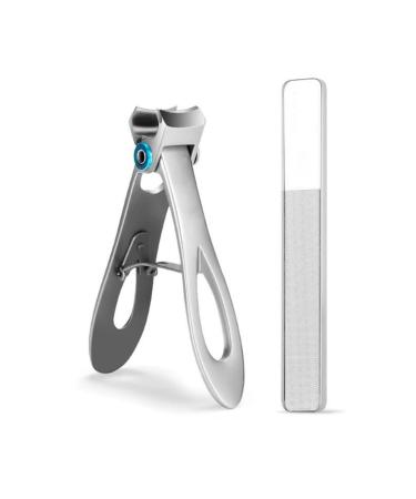 Nail Clipper and File Professional Toenail Clippers for Thick Nails Heavy Duty Nail Cutter 0.6in Wide Jaw Opening Nail Clippers for Men Tough Nails Seniors Adults