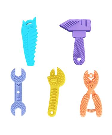 Tnsray bite tube 5 pieces of bite ring for babies Kielzeug Greipling bite toys bpa-free silicone baby dental aid bite ring baby cooling dental aid toy gifts for newborns